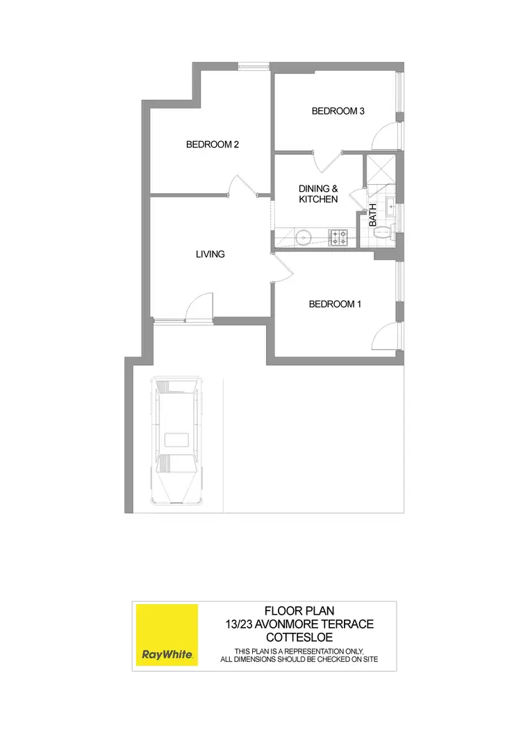 Floorplan of Homely unit listing, 13/23 Avonmore Terrace, Cottesloe WA 6011