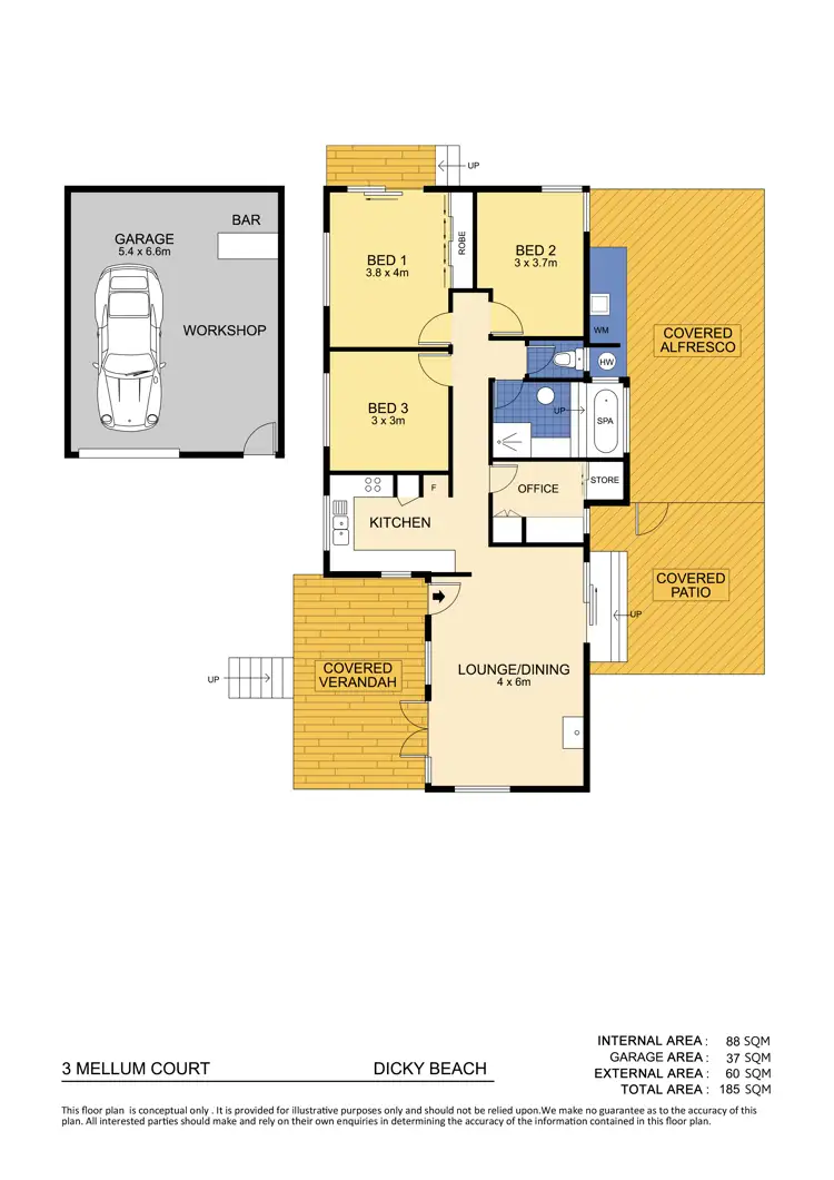 Floorplan of Homely house listing, 3 Mellum Court, Dicky Beach QLD 4551