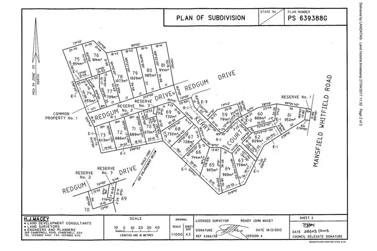 Floorplan of Homely land listing, 32 Redgum Drive, Mansfield VIC 3722