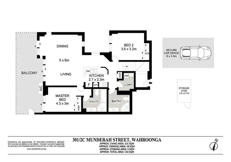 Floorplan of Homely apartment listing, 301/2C Munderah Street, Wahroonga NSW 2076