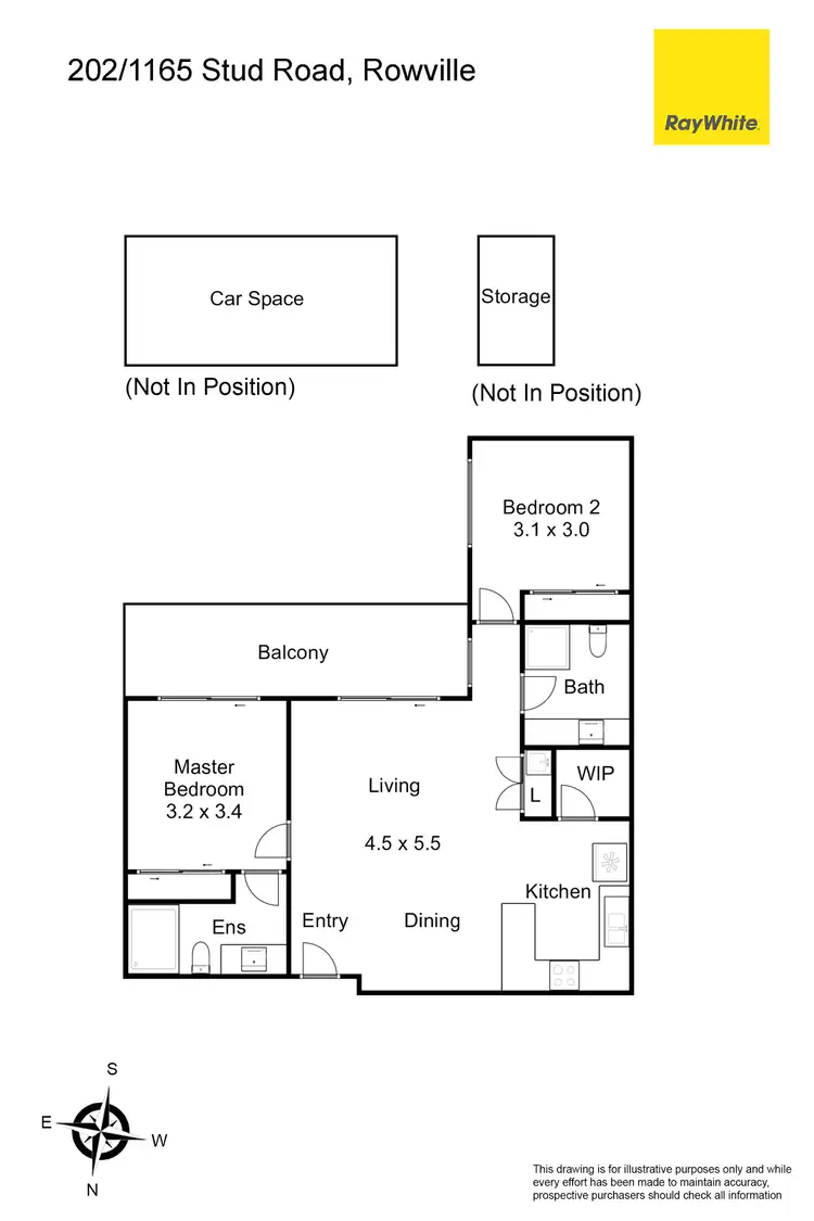 Floorplan of Homely apartment listing, 202/1165 Stud Road, Rowville VIC 3178