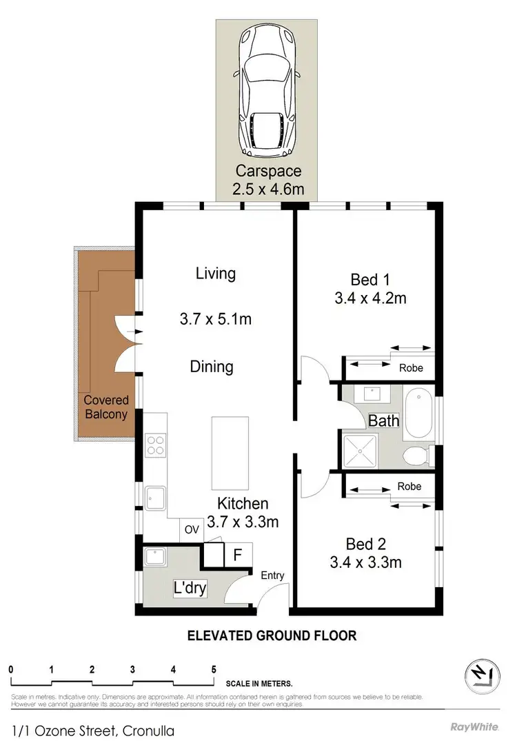 Floorplan of Homely apartment listing, 1/1 Ozone Street, Cronulla NSW 2230