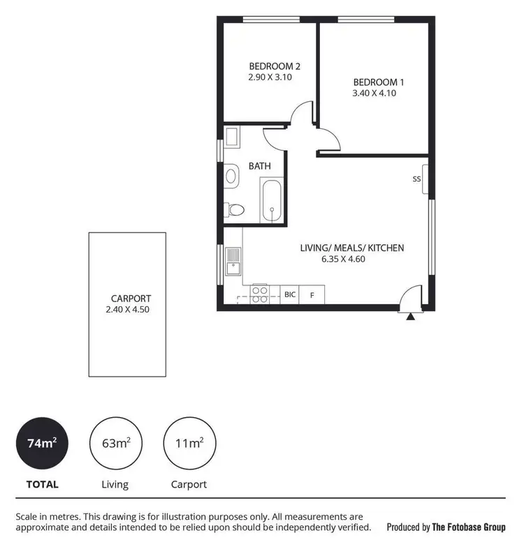 Floorplan of Homely unit listing, 4/9 Waterman Terrace, Mitchell Park SA 5043