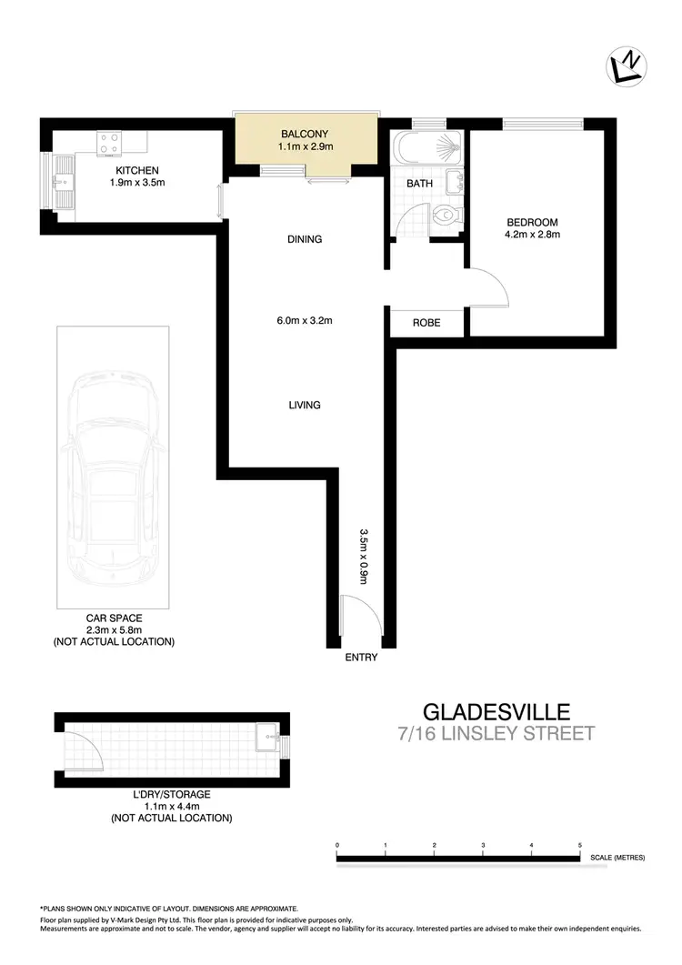 Floorplan of Homely apartment listing, 7/16 Linsley Street, Gladesville NSW 2111