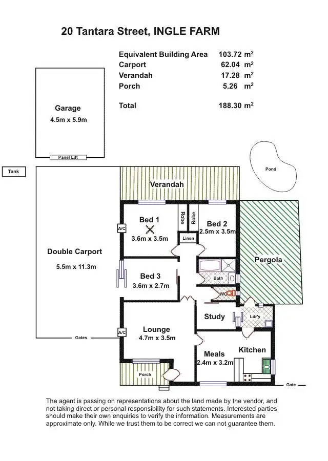 Floorplan of Homely house listing, 20 Tantara Street, Ingle Farm SA 5098