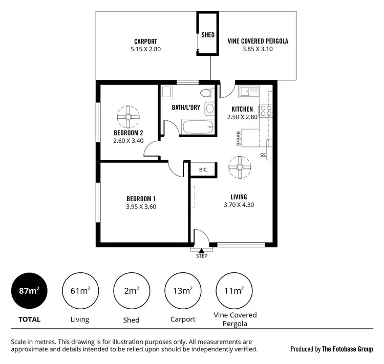 Floorplan of Homely unit listing, 6/22 Branson Boulevard, Pasadena SA 5042
