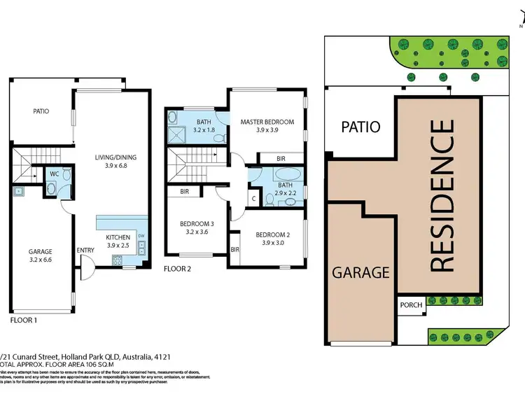 Floorplan of Homely townhouse listing, 4/21 Cunard Street, Holland Park QLD 4121