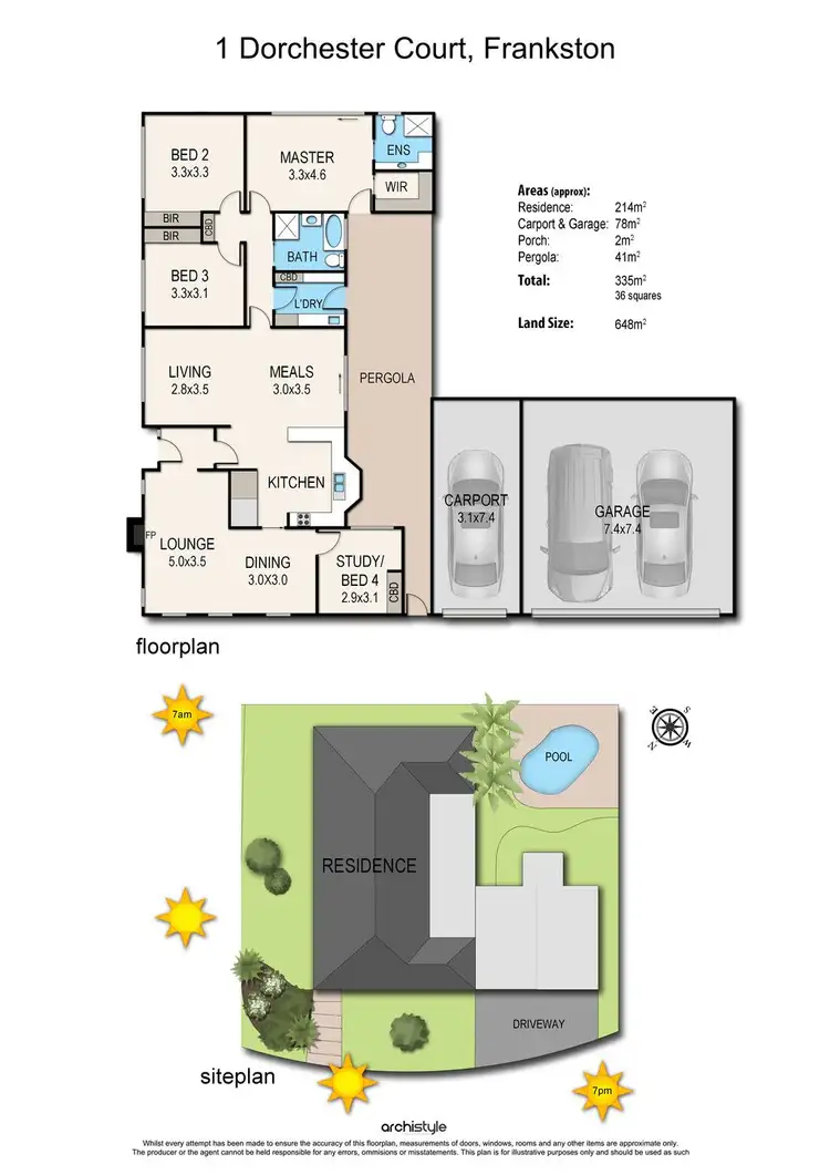 Floorplan of Homely house listing, 1 Dorchester Court, Frankston VIC 3199