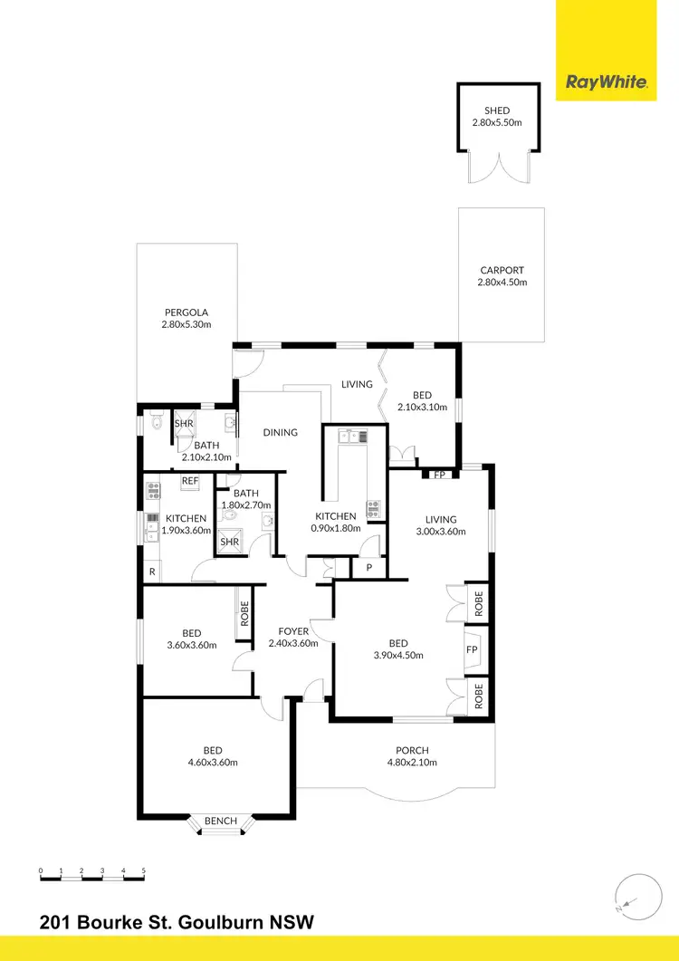 Floorplan of Homely house listing, 201 Bourke Street, Goulburn NSW 2580