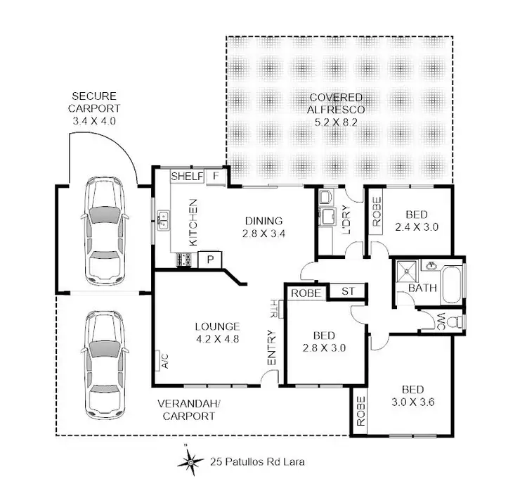Floorplan of Homely house listing, 25 Patullos Road, Lara VIC 3212