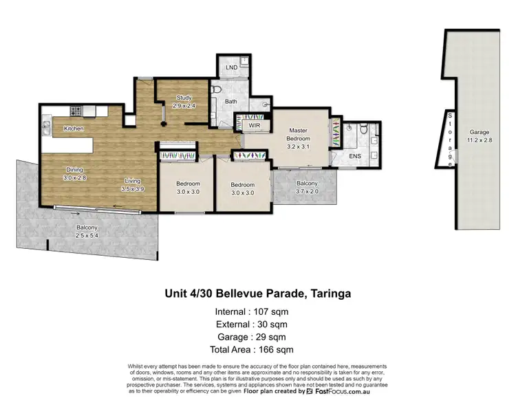 Floorplan of Homely apartment listing, 4/30 Bellevue Parade, Taringa QLD 4068