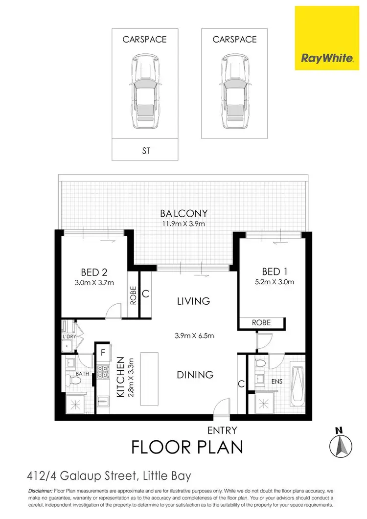 Floorplan of Homely apartment listing, 412/4 Galaup Street, Little Bay NSW 2036