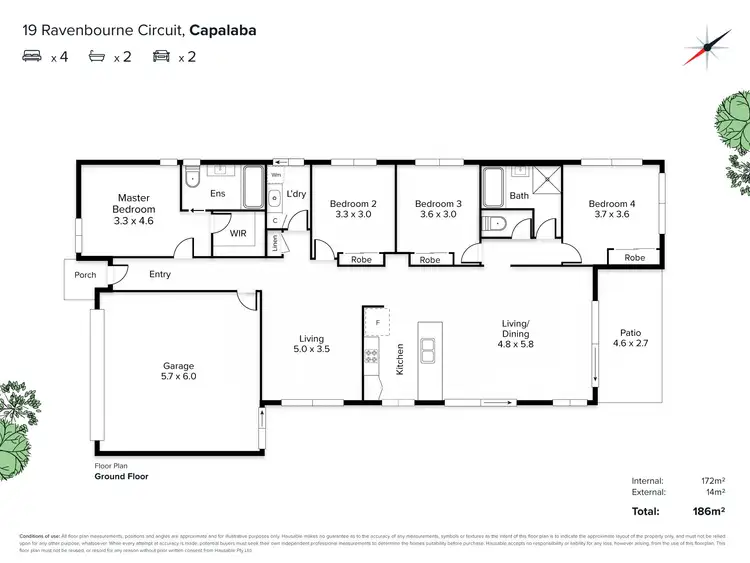 Floorplan of Homely house listing, 19 Ravenbourne Circuit, Capalaba QLD 4157