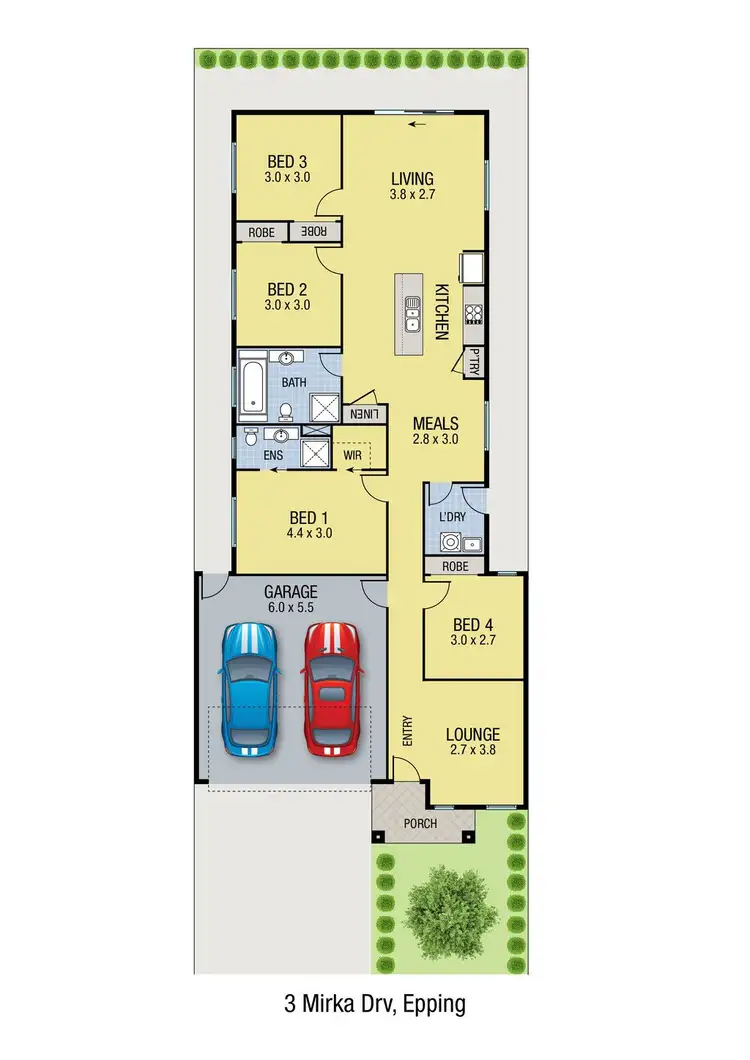 Floorplan of Homely house listing, 3 Mirka Drive, Lalor VIC 3075