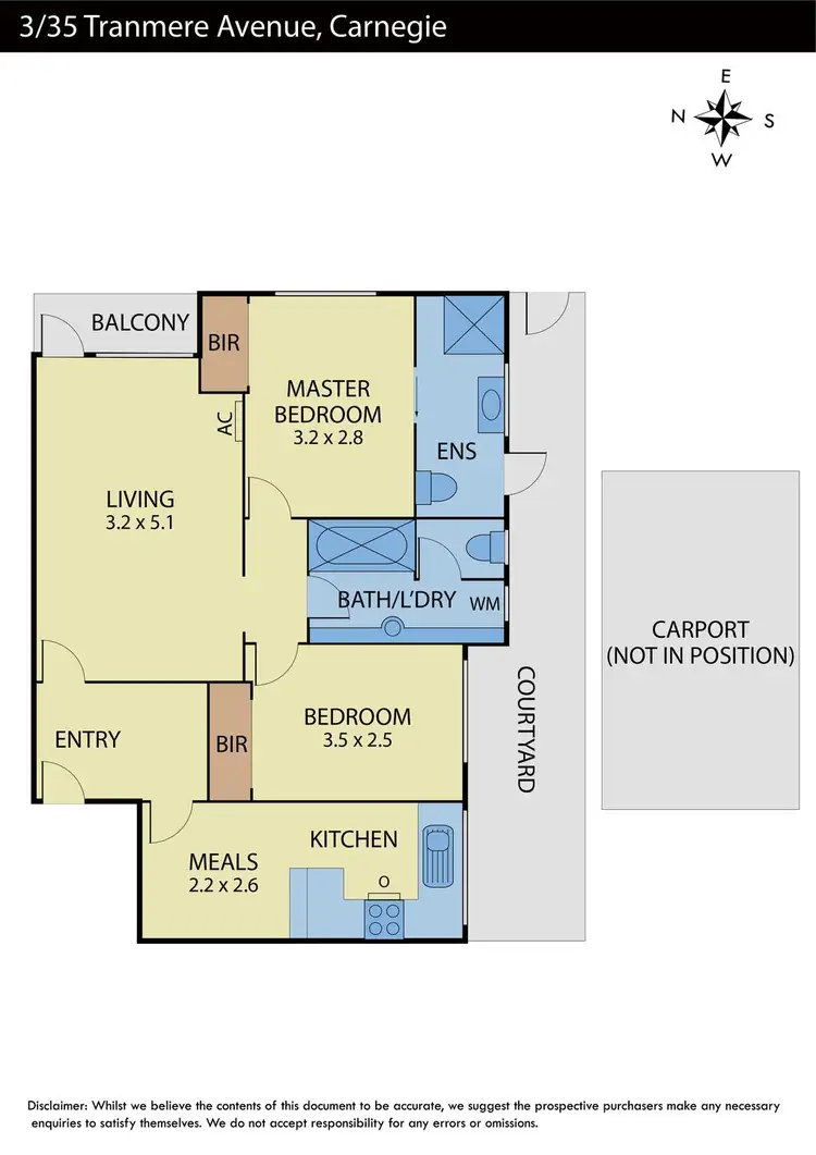 Floorplan of Homely apartment listing, 3/35 Tranmere Avenue, Carnegie VIC 3163