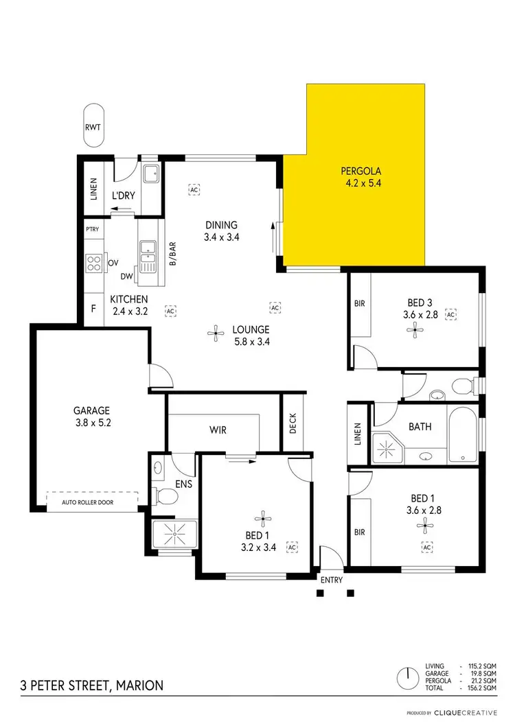 Floorplan of Homely house listing, 3 Peter Street, Marion SA 5043