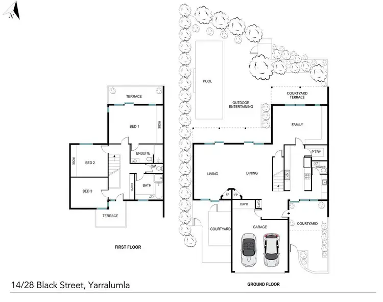 Floorplan of Homely townhouse listing, 14/28 Black Street, Yarralumla ACT 2600