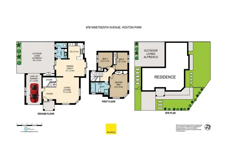 Floorplan of Homely semi-detached listing, 97B Nineteenth Avenue, Hoxton Park NSW 2171