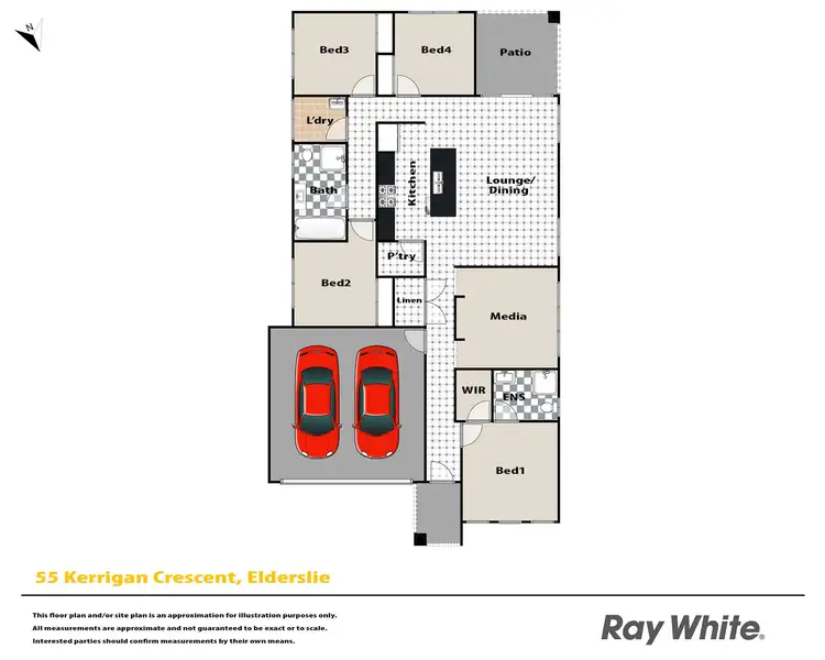 Floorplan of Homely house listing, 55 Kerrigan Crescent, Elderslie NSW 2570