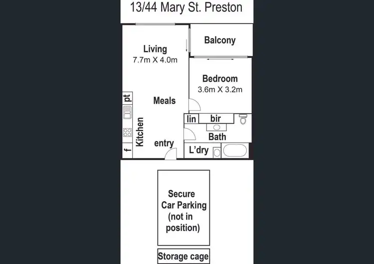 Floorplan of Homely apartment listing, 13/44-46 Mary Street, Preston VIC 3072