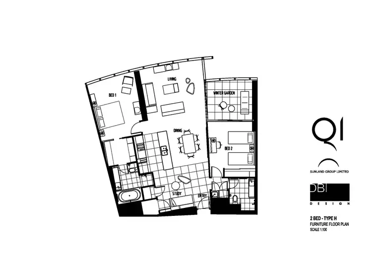 Floorplan of Homely apartment listing, 5006/9 Hamilton Avenue, Surfers Paradise QLD 4217