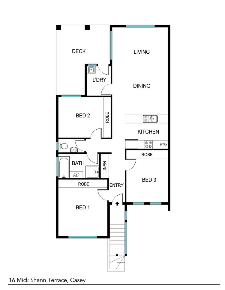 Floorplan of Homely townhouse listing, 16 Mick Shann Terrace, Casey ACT 2913