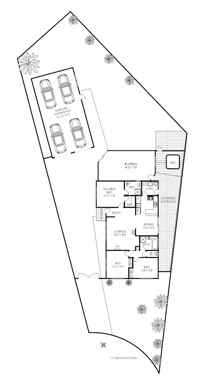 Floorplan of Homely house listing, 11 Leonora Court, Corio VIC 3214