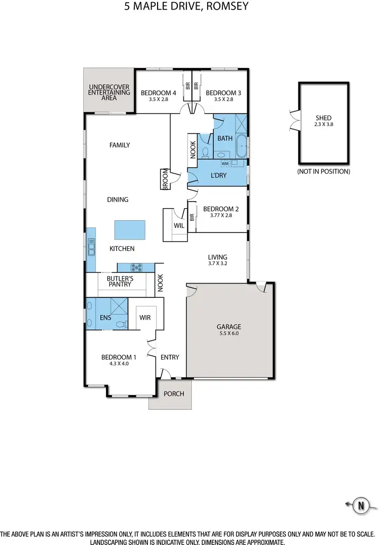 Floorplan of Homely house listing, 5 Maple Drive, Romsey VIC 3434