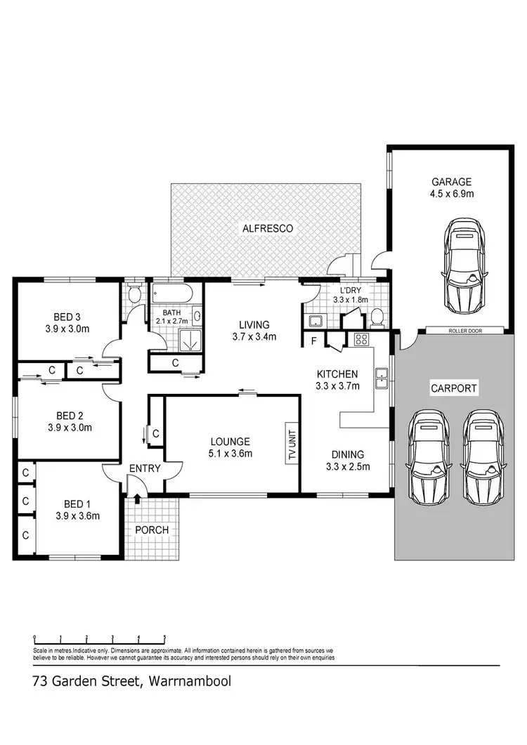 Floorplan of Homely house listing, 73 Garden Street, Warrnambool VIC 3280