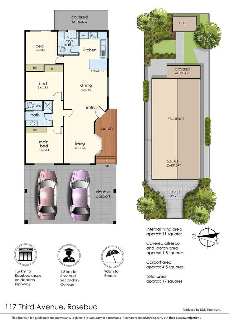 Floorplan of Homely house listing, 117 Third Avenue, Rosebud VIC 3939