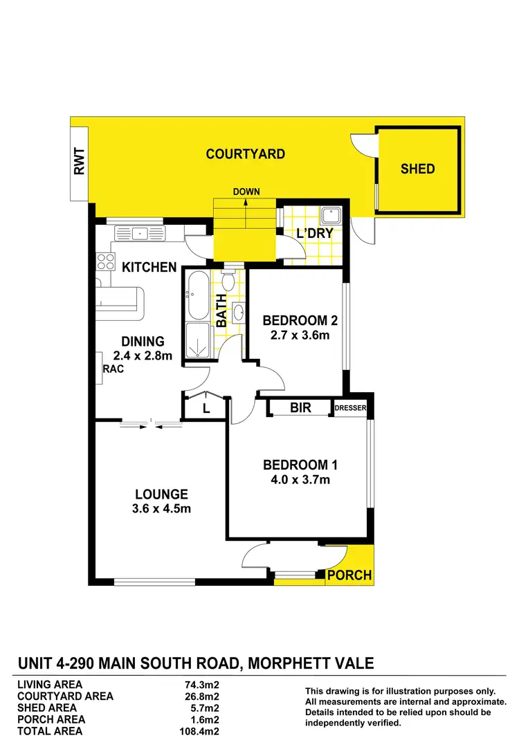 Floorplan of Homely unit listing, 4/290 Main South Road, Morphett Vale SA 5162