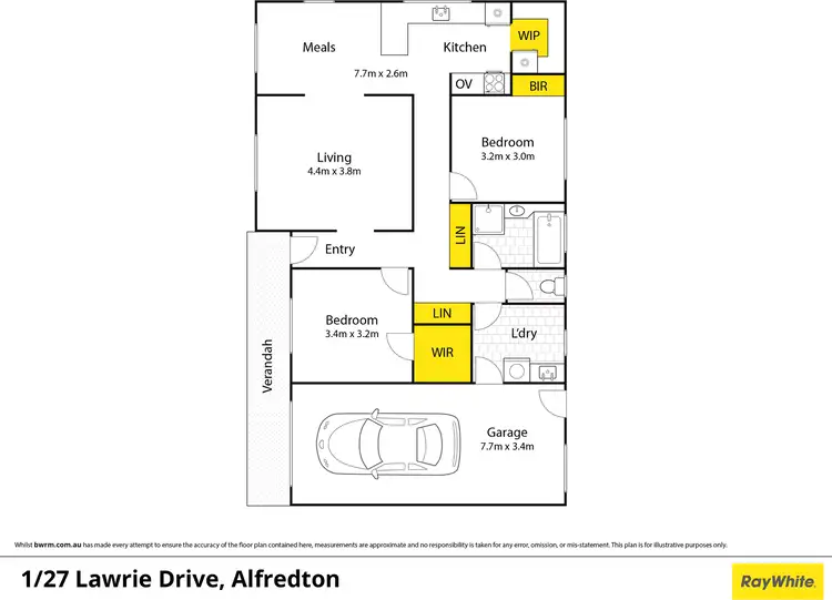 Floorplan of Homely unit listing, 1/27 Lawrie Drive, Alfredton VIC 3350