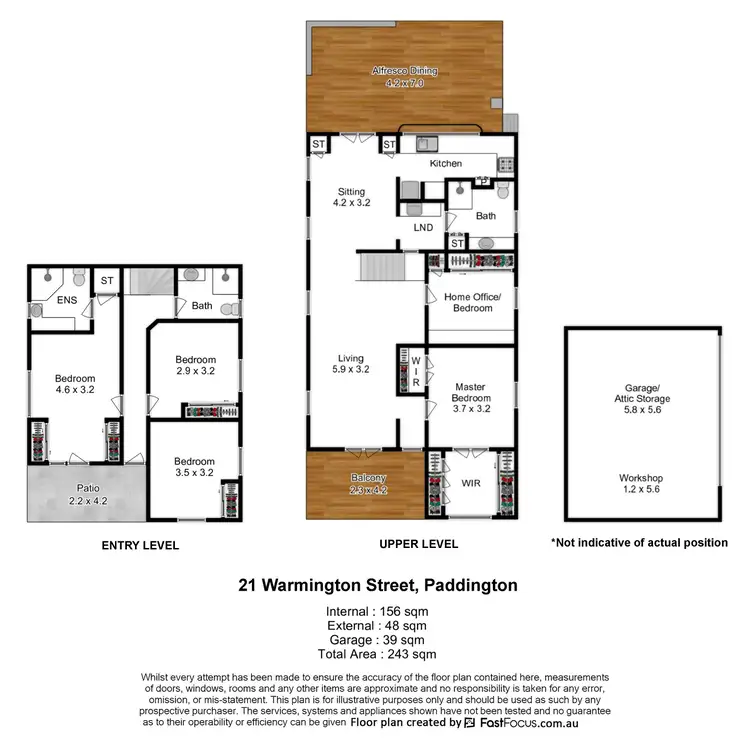 Floorplan of Homely house listing, 21 Warmington Street, Paddington QLD 4064