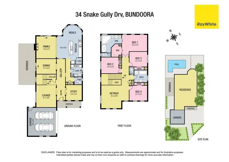 Floorplan of Homely house listing, 34 Snake Gully Drive, Bundoora VIC 3083