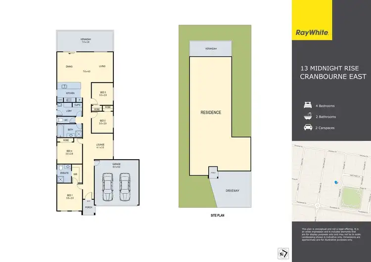 Floorplan of Homely house listing, 13 Midnight Rise, Cranbourne East VIC 3977
