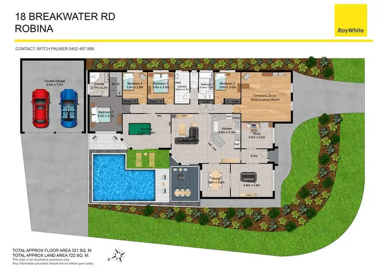 Floorplan of Homely house listing, 18 Breakwater Road, Robina QLD 4226