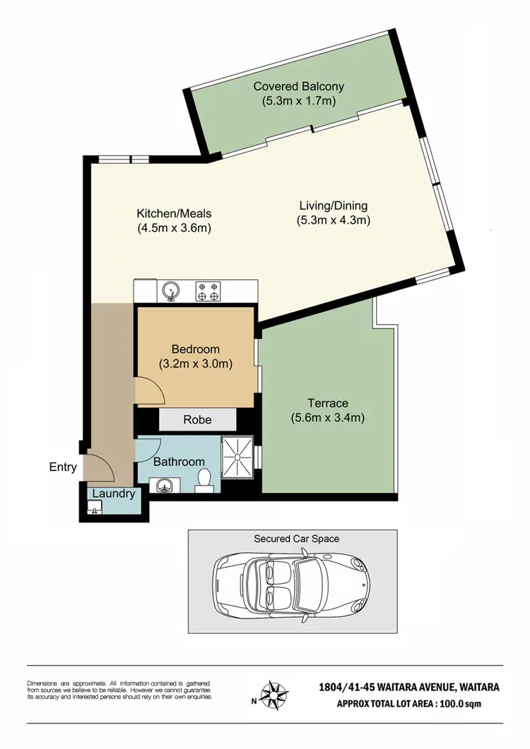 Floorplan of Homely apartment listing, 1804/41-45 Waitara Avenue, Waitara NSW 2077