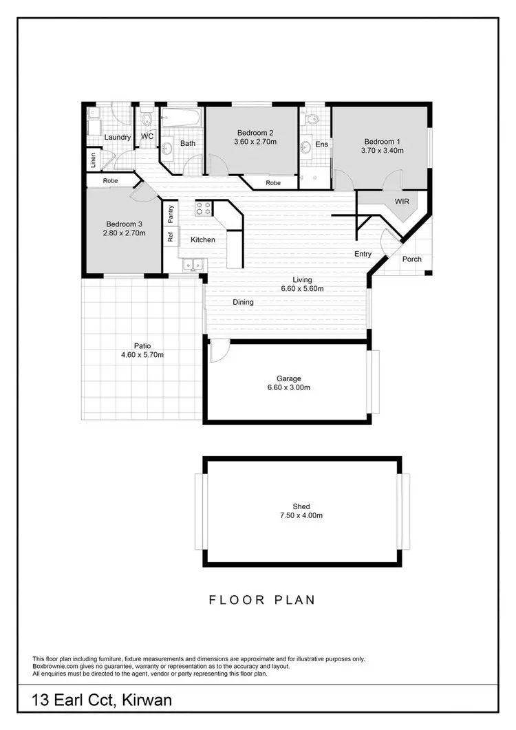Floorplan of Homely house listing, 13 Earl Circuit, Kirwan QLD 4817