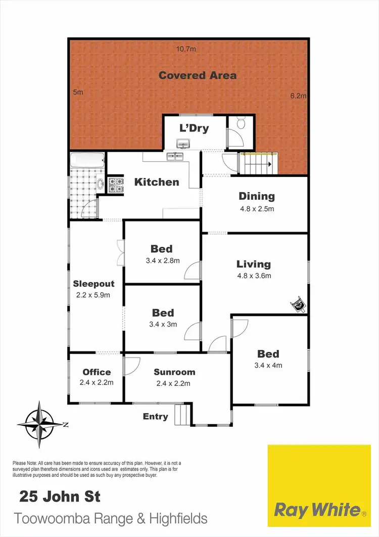 Floorplan of Homely house listing, 25 John Street, East Toowoomba QLD 4350