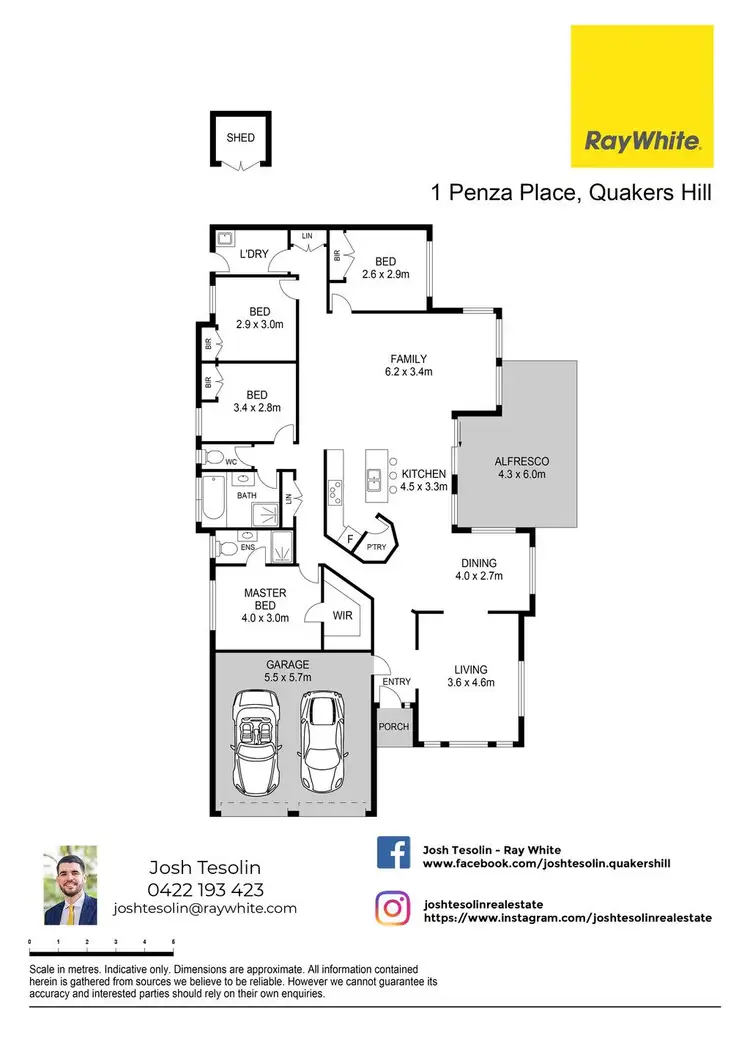 Floorplan of Homely house listing, 1 Penza Place, Quakers Hill NSW 2763