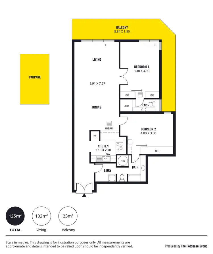 Floorplan of Homely apartment listing, 1B/100 South Terrace, Adelaide SA 5000