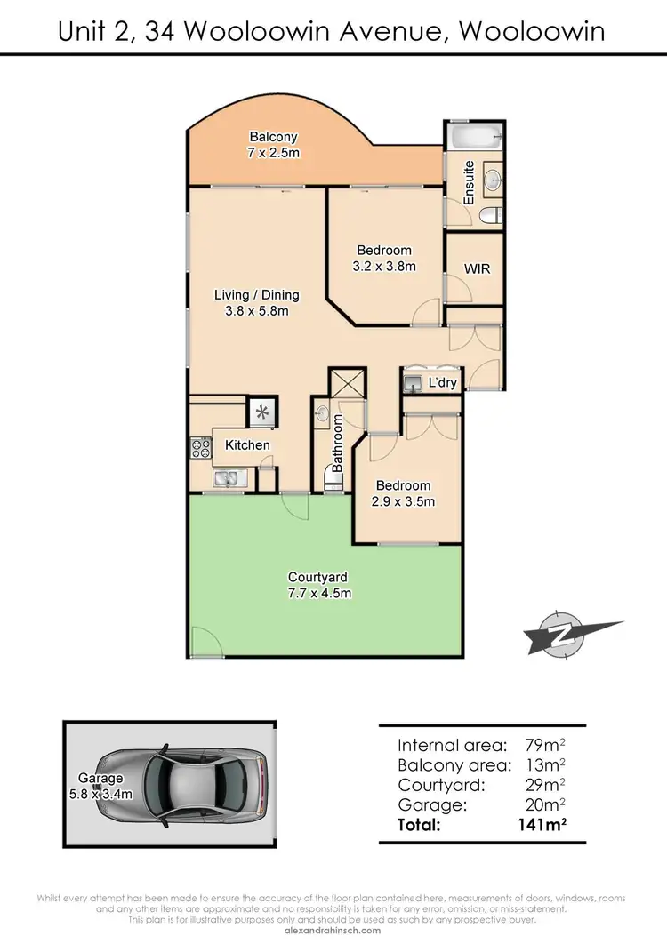 Floorplan of Homely unit listing, 2/34 Wooloowin Avenue, Wooloowin QLD 4030