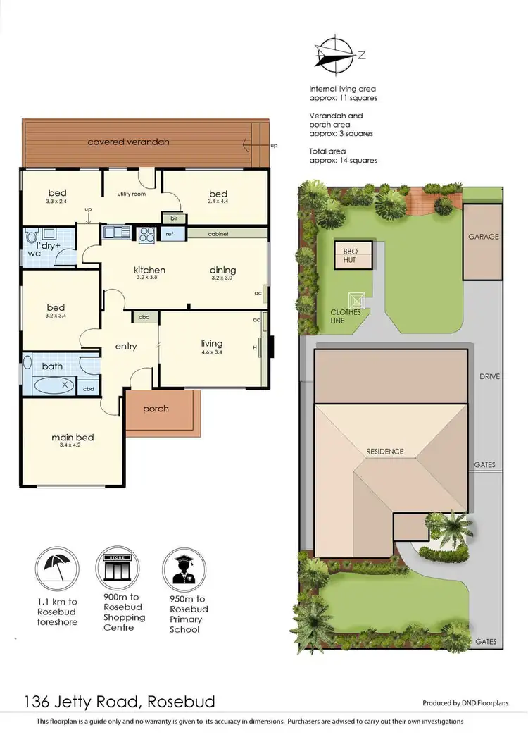 Floorplan of Homely house listing, 136 Jetty Road, Rosebud VIC 3939