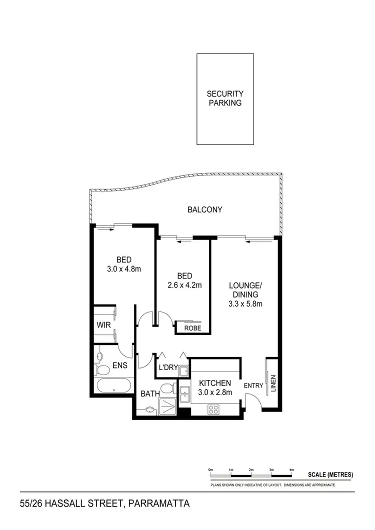 Floorplan of Homely unit listing, 55/26-30 Hassall Street, Parramatta NSW 2150