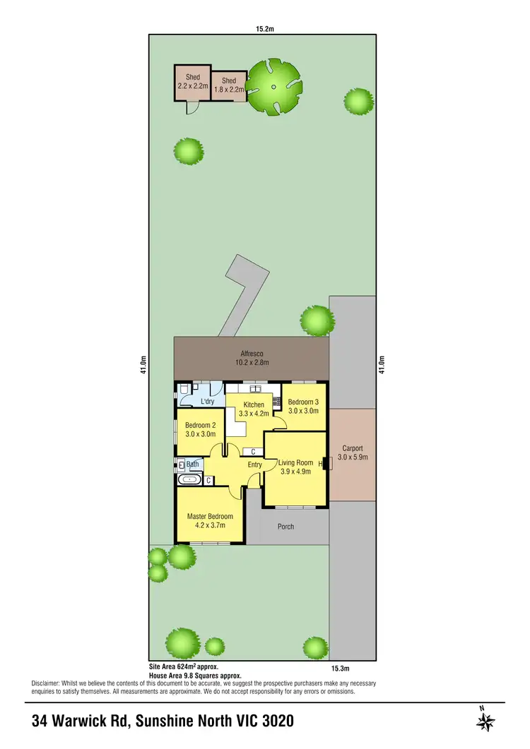 Floorplan of Homely house listing, 34 Warwick Road, Sunshine North VIC 3020