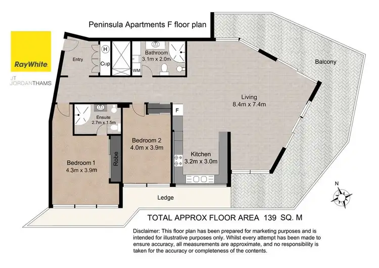 Floorplan of Homely apartment listing, 29F/5 Clifford Street, Surfers Paradise QLD 4217