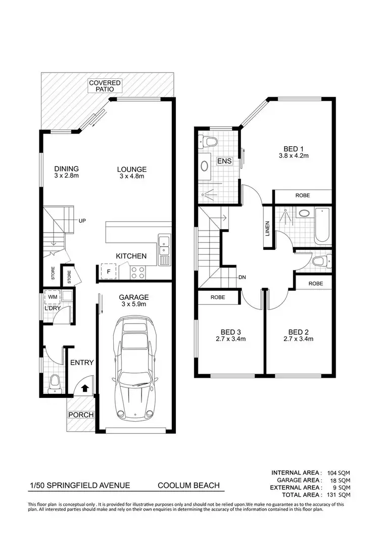 Floorplan of Homely unit listing, 1/50 Springfield Avenue, Coolum Beach QLD 4573