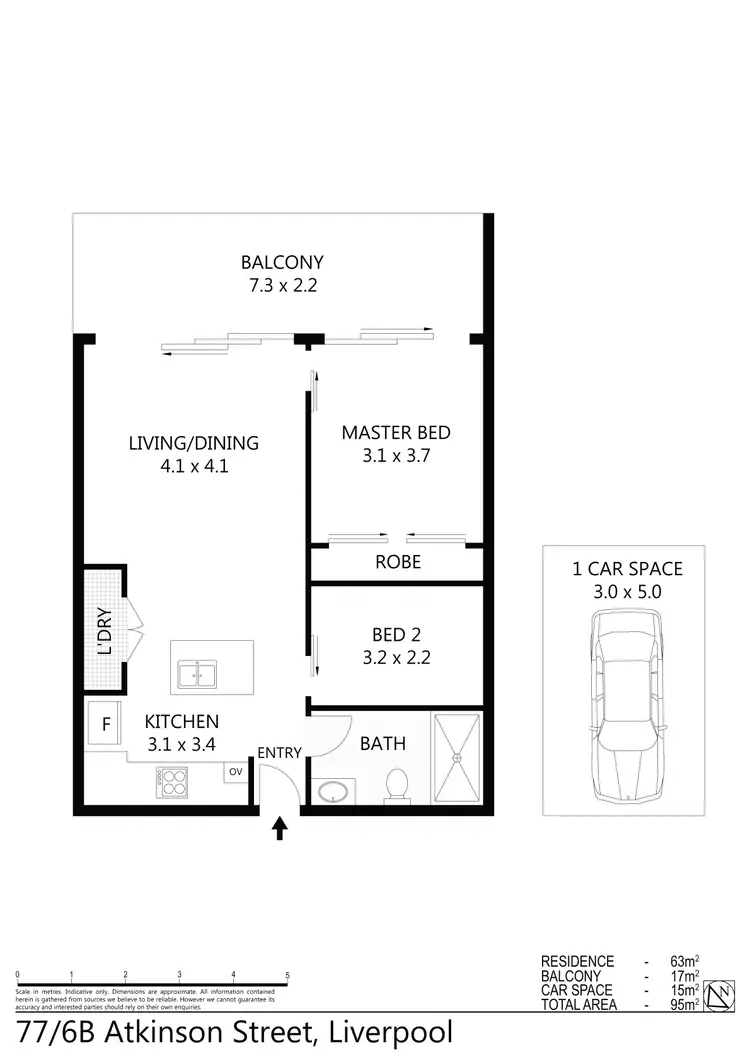 Floorplan of Homely apartment listing, 707/6B Atkinsons Street, Liverpool NSW 2170