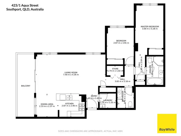 Floorplan of Homely apartment listing, 423/1 Aqua Street, Southport QLD 4215