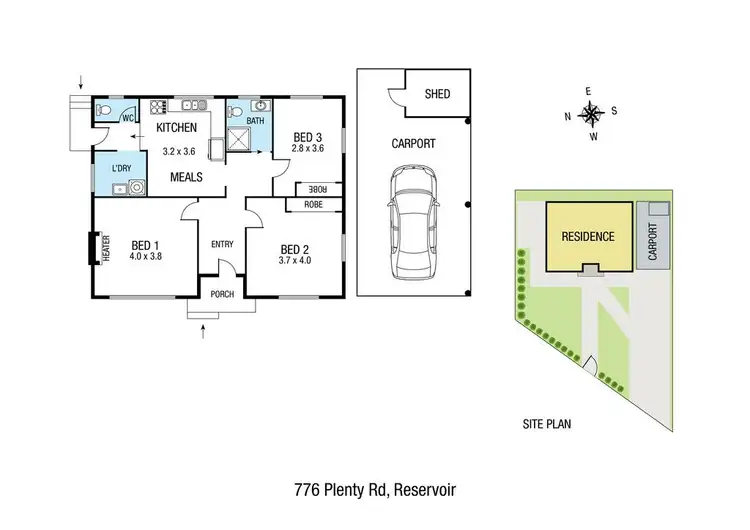 Floorplan of Homely house listing, 776 Plenty Road, Reservoir VIC 3073